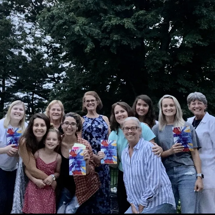 A book club group gathered for a discussion